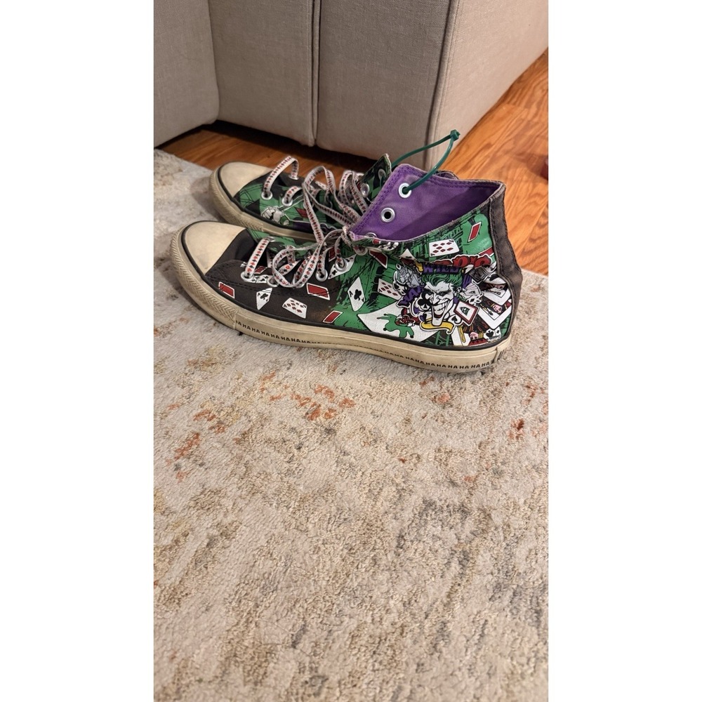 Converse All Star Chuck Taylor DC Comics Joker High Top Tennis Shoe Mens size 10